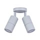 Poseidon 12V MR16 Double Adjustable Wall Pillar Light Silver - PM2ASIL