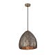 Interior Embossed Ellipse Steel Ombre Pendant Aged Brass - SARI1