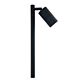 Poseidon 12V Single Adjustable Spike Light Black - SPM1ALBL