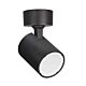 Spot 240V GU10 Round Base Adjustable Spotlight Matt Black - SPOT-R1B