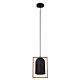 Modern Iron & Wood Pendant Black - Swing2