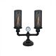 Decorative 2 Light Table Lamp Black - Veneto-T2