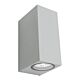 Brugge 2 Light Exterior Wall Light Silver - BRUG2ESLV