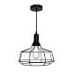 Cage 1 Light Pendant Large Black - CAGE1PLGE