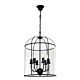 Clovelly 6 Light Pendant Large Black / Clear - CLOV6PBLK