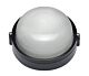 Carlton Black Small Round Plain 8W LED Bunker - EXLED6100PB