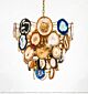 Colored Natural Agate Stainless Steel Titanium Chandelier Citilux - NU145-1844
