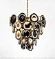 Black Natural Agate Stainless Steel Titanium Chandelier Citilux - NU145-1833