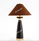 Classic Hat Black Leather Table Lamp Citilux - NU145-1845