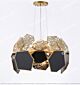 Postmodern Carved Black Glass Stainless Steel Chandelier Citilux - NU145-1799