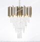 Vintage Frosted Champagne Modern Glass Chandelier Small Citilux - NU145-1776