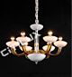 Simple European Glass Primary Color Glass White Jade Cover Chandelier Small Citilux - NU145-1619