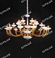 Simple European Glass Primary Color Glass White Jade Cover Chandelier Large Citilux - NU145-1617