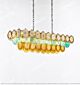 Modern Light Luxury Color Jade Glass Rectangular Dining Chandelier Citilux - NU145-1592
