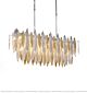 Modern Handmade Glass Gold And Silver Two-Color Rectangular Dining Chandelier Citilux - NU145-1588