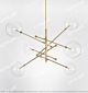 Copper Minimalist Transparent Glass Ball Chandelier Citilux - NU145-1537