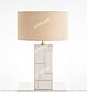 Modern Light Luxury Beige White Leather Mosaic Table Lamp Citilux - NU145-1478