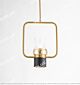 Black Plus Gold Bar Single Head Chandelier Vertical Citilux - NU145-1405