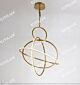 Minimalist Stainless Steel Round Cross Led Chandelier Small Citilux - NU145-1363