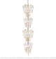 Stainless Steel White Square Crystal Chandelier In 4 Tiers Citilux - NU145-1335