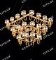 Simple Stainless Steel Crystal Square Cover Three-Tier Large Chandelier Citilux - NU145-1078