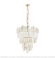 Stainless Steel White Square Crystal Chandelier Citilux - NU145-1339