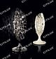 Olive-Shaped Metal Stitching Pearl White / Pearl Black Table Lamp Citilux - NU145-2325