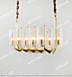 American Copper Double Row Straight Glass Chandelier Citilux - NU145-2397
