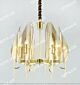 Full Copper Glass Leaf Single Tier 6 Lights Chandelier Citilux - NU145-2433