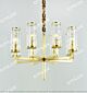 Full Copper Simple Straight Wave Pattern Glass Cover Single Tier Chandelier Medium Citilux - NU145-2440