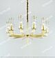 Full Copper Simple Straight Wave Pattern Glass Cover Single Tier Chandelier Large Citilux - NU145-2441