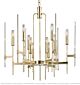 Simple Line Crystal Tube Shape Chandelier Small Gold Citilux - NU145-1024