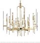 Simple Line Crystal Tube Shape Chandelier Large Gold Citilux - NU145-1036