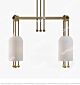 Full Copper Threaded Milk White Glass Double Head Chandelier Citilux - NU145-1020