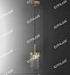 Stainless Steel Textured Glass Cover Engraved Single-Tier Small Chandelier Citilux - NU145-1006