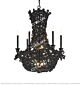 Postmodern Classical High-End Black Beaded String Bird Cage Pendant Light Citilux - NU145-2175