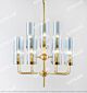 Stainless Steel Blue Glass Chandelier Citilux - NU145-1905
