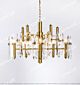 Transparent Crystal Stainless Steel Titanium Gold Large Chandelier Citilux - NU145-1885