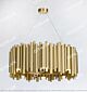 Stainless Steel Titanium Gold Texture Modern Large Chandelier Citilux - NU145-2058