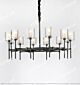 All-Copper American Glass Single-Tier Chandelier Large Citilux - NU145-2044