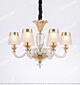 French Gold Frosted Glass Tube Chandelier Citilux - NU145-1915