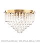 Stainless Steel / Four-Pointed Star Glass Ceiling Lamp Large Citilux - NU145-1990