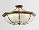 Manly Vale Classic Brass Made Semi Flush Mount Ceiling Light Elegant Range Citilux - NU111-1125