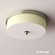 Brooklyn Cylinder fabric shade ceiling light with satin nickel decorative ring Citilux - NU142-1005