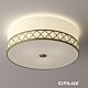 New Jersey fabric shade with Antique Brass flourish pattern Elegant Range ceiling light Citilux - NU142-1007