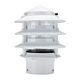 Three Tier Bollard Head Post Top Light White - 10704