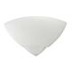 Belfiore Frosted Glass 240V E27 Raw Ceramic Corner Wall Uplight - 11101