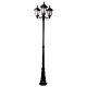 Chester Three Head Tall Post Light Black - 15027