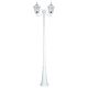 Chester Twin Head Curved Arm Tall Post Light White - 15055