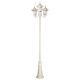Chester Triple Head Curved Arm Tall Post Light Beige - 15056